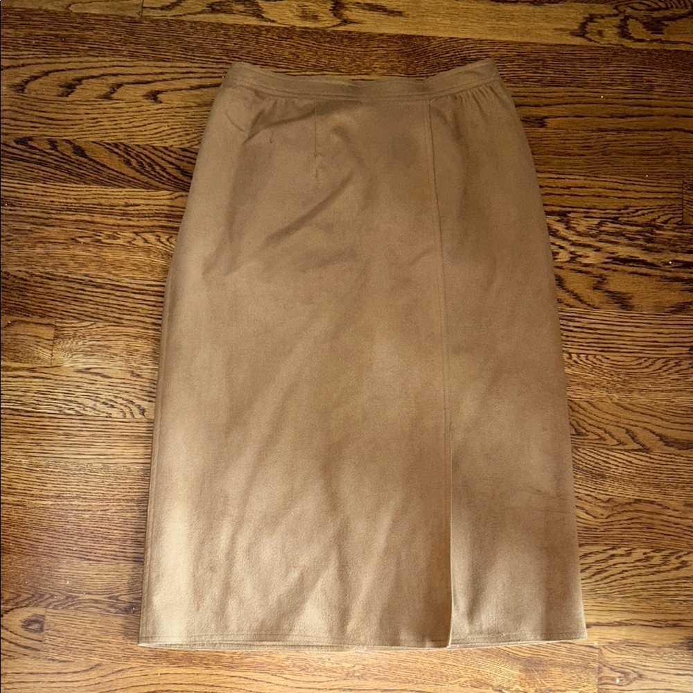 Classic Faux Suede Tan Women's Skirt